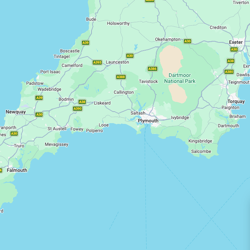 Map of West country sailing cruise 2025